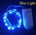 Wasserdichte blaue LED Kupferdraht Lichterkette mit Batteriekasten für DIY Deko - CR2032 Dauerlicht 1M 10LED / Blau