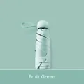 Tragbarer fünffach gefalteter Taschenschirm in Fruchtgrün mit mattem Stoff und Rundgriff - Mit Kapselbox / 6 Rippen Verdickter Schwarzer Kleber / Obstgrün