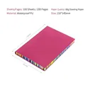 A5 Rose Red PU Leather Notebook with 210x145mm size and rainbow colored edges - A5 / Rose Red