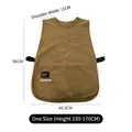 Waterproof khaki kids art apron with pockets and adjustable buckles, one size - One Size Vest Apron - Khaki (Height 150-180cm)