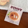 Cute brown cartoon food plush keychain with bunny ears and handmade detail - Hair Clip / 5# Sandwich Bread Hair Clip