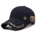 Berretto da baseball blu scuro con emblema in metallo e ricamo dorato FBKS CAP - Regolabile / Blu navy