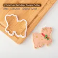 Christmas reindeer cookie cutter mold for baking, size 7.7x8.4cm in white plastic - PC0253-Christmas Reindeer Cutter