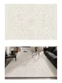 Light beige vintage French floral rug with symmetrical patterns for a luxury living room - Mississippi Garden
