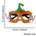 Halloween pumpkin eyeglasses frame with glitter spider and skull hands for kids costume - Pumpkin Ghost Hand