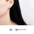 Minimalist S999 sterling silver ball stud earrings for women with high-gloss finish - 2.0mm Ball
