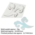 Silikonform mit Wolkenmuster für Harzkunst, Maße 14,5x9x1cm für DIY-Handwerksprojekte - Stil 4-Grau