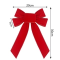 Größentabelle für rote Samtschleife mit Goldrand Weihnachten Deko 20x30cm - Beflockte 5-Schleifen-Schleife / 20*30cm