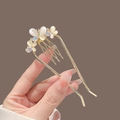 Épingle à cheveux papillon dorée avec œil de chat et strass pour coiffure élégante - Papillon Oeil de Chat en Strass (105#)