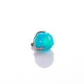 F136 Titan Piercing-Kugel-Zubehör mit blauem Opal und Gewindeschrauben-Design - Seeblau (11#-OLP380)