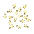 Golden alloy star shaped pendants for DIY jewelry making such as necklaces - 100 Pcs/Pack / Antique Gold