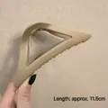 Matte khaki large triangle hair claw clip for thick hair, length approx 11.5cm - Matte Triangle Khaki-11.5cm