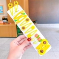 Lot de 10 barrettes jaunes pour filles avec motifs tournesols et étoiles de dessin animé - 8# Série Tournesol