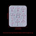 Silicone mold for mushroom-shaped resin earrings with 9 different styles and sizes - Mushroom Earring Pendant Mold