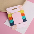 16-pack high-elasticity hair ties set in assorted vibrant colors on display card - 16 Pieces Pack / Fluorescent