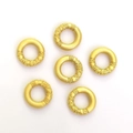 Matte gold Ruyi pattern cylinder beads with traditional Chinese cloud relief carvings - Small Style / Ancient Gold