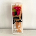 Rose soap flower bouquet in clear gift box with black ribbon for Valentine's Day gift - Rose Red With Box