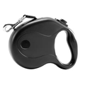 Retractable black pet leash with ergonomic handle and one-button lock for safe walking - 3M / Black