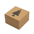 Weihnachtliche Kraftpapierbox mit Tannenbaum-Ausschnitt für Kekse und Geschenke - Weihnachtsbaum