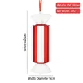 Decorazione a Sospensione Caramella di Natale 32cm a Strisce Rosse e Bianche con Glitter - Caramella cilindrica 32cm