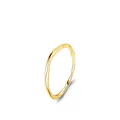 Minimalistischer S925 Sterlingsilber Ring in Goldoptik mit eleganter gewellter Textur - US-Größe 3,5 / K-Gold