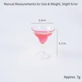 Miniature pink martini cocktail glass model charm for dollhouse and bag decoration - Model / Red
