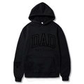 Sweat à capuche noir avec imprimé DAD EST 2024 et broderie cœur sur les manches - S / Hauts / Noir (312)