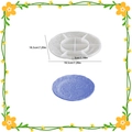 Round resin mold for relief fruit trays featuring grape and floral partition patterns - Silicone Mold / Embossed Grape Tray