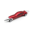 Creative red racing car shaped ballpoint pen for kids with silver trim and black wheels - Red