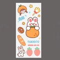 Cute cartoon rabbit and strawberry PVC waterproof stickers for journals and water bottles - Cute Rabbit