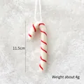 Sucre d'orge de Noël en feutre avec spirales rouges et boucle de suspension, 11,5 cm - Grand Sucre d'Orge Blanc