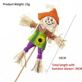 Halloween scarecrow pumpkin cup topper decoration with bamboo stick 39cm height - Scarecrow Insert No. 8