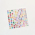 Self-adhesive colorful acrylic rhinestone stickers for face and nail art DIY decoration - 165Pcs Rhinestone Mixed Colors