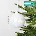 10cm white frosted glass Christmas ball ornament with sparkling finish on a tree - 10CM Single Piece / White