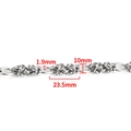 Chaîne à maillons ovales en acier inoxydable poli avec mesures pour bijoux DIY - Chaîne Boucle d'Oeuf Faite à la Main 8mm / Acier