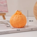 Vela aromática naranja con forma de cítrico y textura, tamaño 7x7x6,5 cm - Naranja Grande