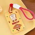 Süßer gelber Brotkartenhalter mit rotem Lanyard für Studentenausweis oder Buskarte - 1# Süßes Brot