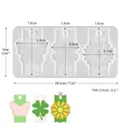 Moule en silicone avec papillons et fleurs pour breloques de gobelets Stanley Cup - Style 4 Plaque de Nom