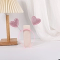 Cute pink sequin heart headband with flexible spring design for party and festival - Pink Glitter Heart