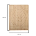 Natural pine wood jewelry design board for necklaces with size markings 38x28cm - Bamboo / Style G Bamboo Necklace Board (38x28cm)