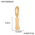Macro detail of golden stainless steel pendant WP47889BW0I with 0.9cm length measurements - Letter-I / Gold