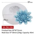Lotus flower silicone mold for handmade soap and candles with 40ml capacity - Floral ZW-159