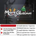 Size chart for Christmas static window stickers showing various dimensions from S to XXL - Christmas Tree P-SD216 / S Small