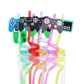 Cannucce a spirale riutilizzabili con decorazioni per controller di gioco per feste - 16 Pezzi/Confezione