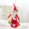 Babbo Natale fatto a mano in feltro di lana con striscione HO HO HO per l'albero - Babbo Natale HO
