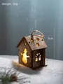 Leuchtende Weihnachtshütte aus Holz mit Schneemann-Ausschnitt und 7cm Höhe - Mini-Schneemann
