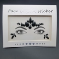 Pegatina facial de corona de cristal negro para maquillaje de fiesta de disfraces - 1075