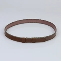 Handmade brown leather and fabric braided belt with decorative stitching for hats - 56-58cm / Brown Leather and Fabric Patchwork Decorative Belt (AB18)