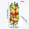 Guirnalda navideña luminosa con lazo rojo y bolas, variante de tamaño de 45cm - K1-17 Árbol de Lágrima Rojo Con Piñas (Luz Cálida)