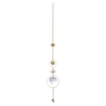Golden suncatcher with crystal prism heart and moon pendant for home garden decor - Gold Pendant - Heart